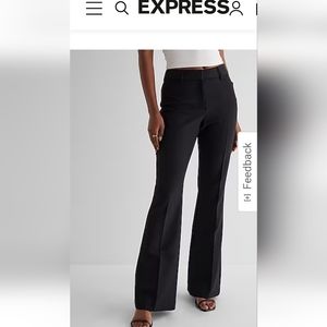 EUC- Express Editor pitch Black Women's flare Trousers Sz 10R